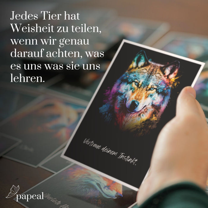 Weihnachtsgeschenk-Bundle: Filztasche, Spirit Animals & Points of View Reflexionskarten