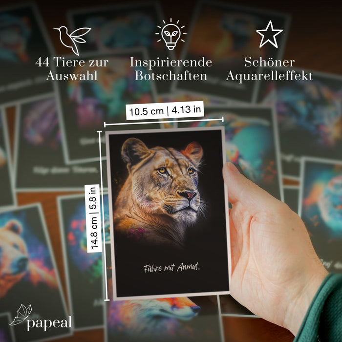 Weihnachtsgeschenk-Bundle: Filztasche, Spirit Animals & Points of View Reflexionskarten