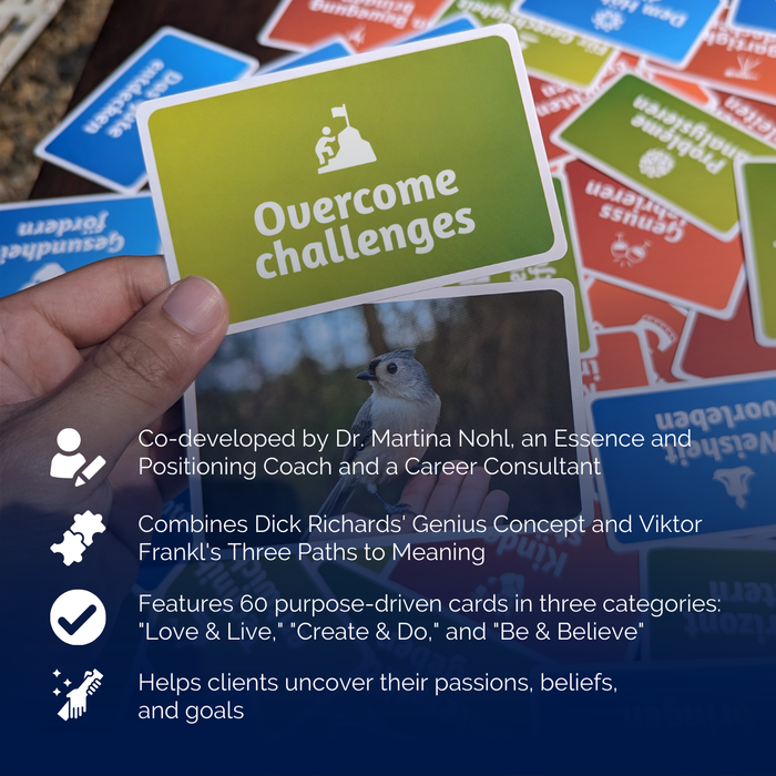 Cartes de coaching "My Purpose" Ensemble de luxe - Ensemble physique + numérique