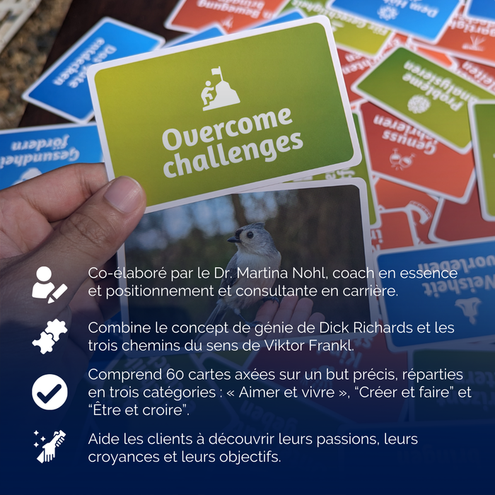 Cartes de coaching "My Purpose" Ensemble de luxe - Ensemble physique + numérique