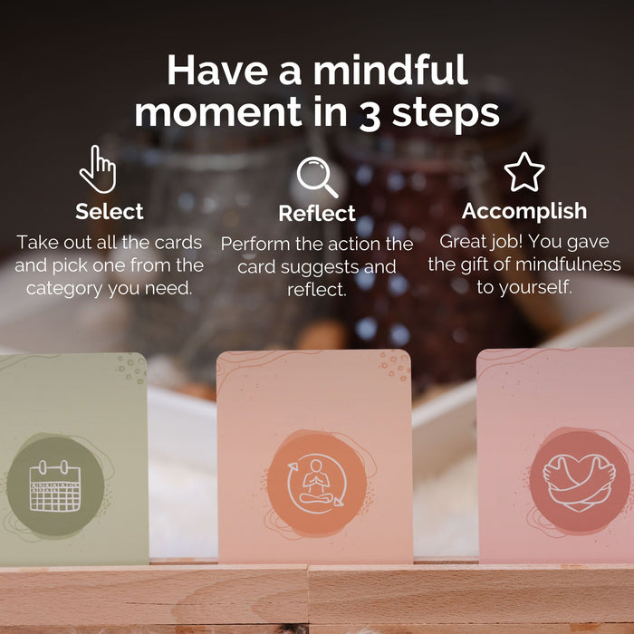 Reflection Cards “Mindful Moments” - 55 Mindfulness Cards for self-coaching