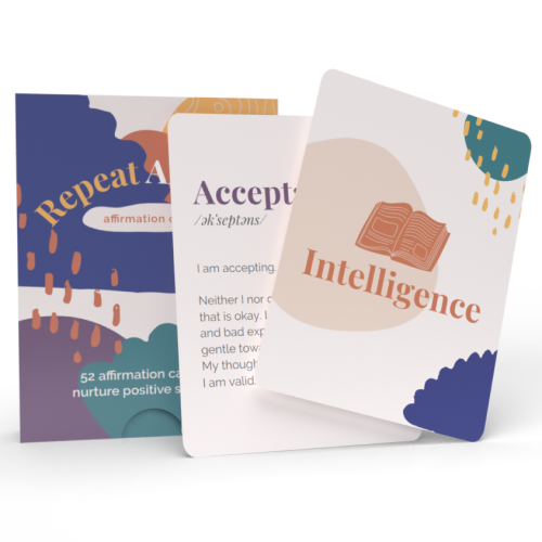 Affirmation Cards 'Repeat After Me' for personal development