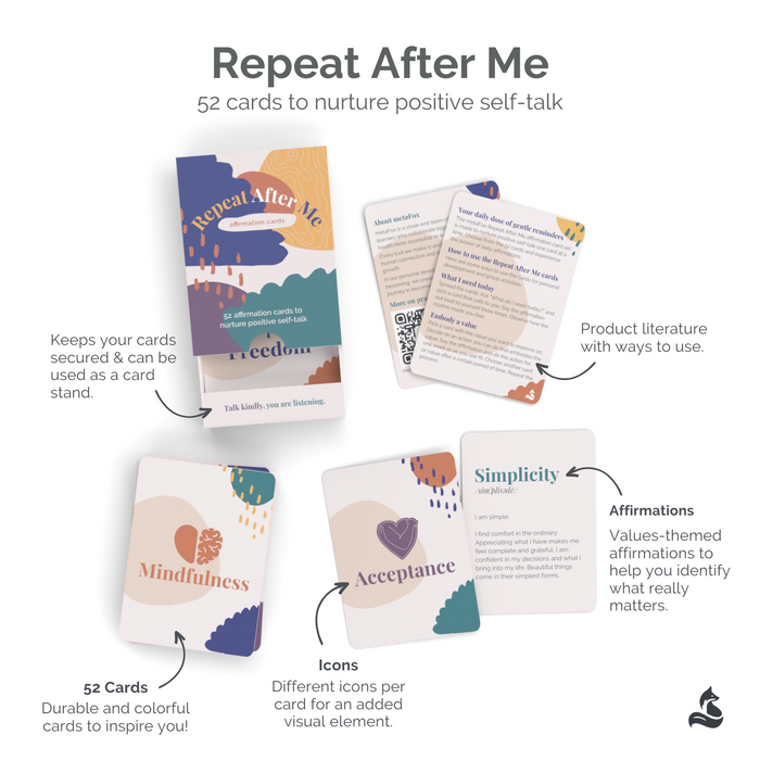 Cartes d'affirmation « Repeat After Me » pour le développement personnel