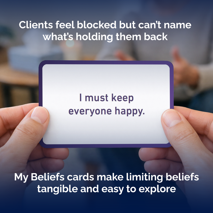 "My Beliefs" cards for identifying and shifting limiting beliefs