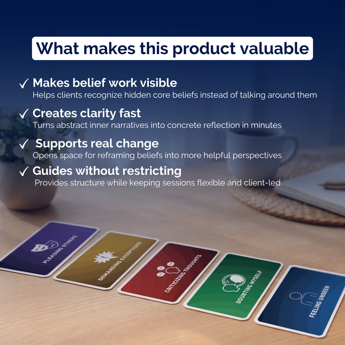 "My Beliefs" cards for identifying and shifting limiting beliefs