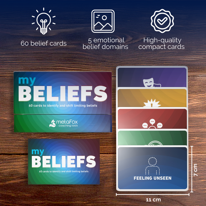 "My Beliefs" cards for identifying and shifting limiting beliefs