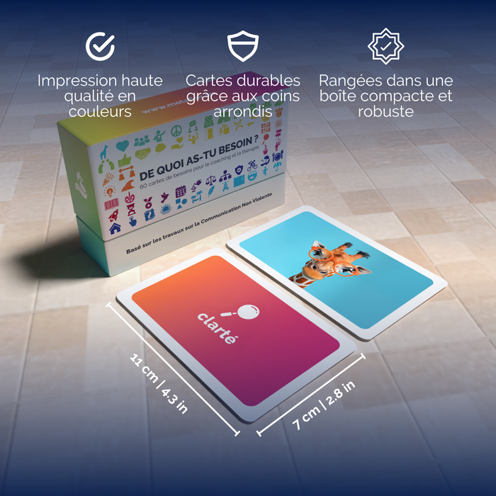 Cartes de besoins « De quoi as-tu besoin ? » pour la Communication NonViolente