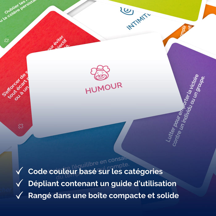 Cartes de coaching « Ce qui compte vraiment » pour travailler avec les valeurs