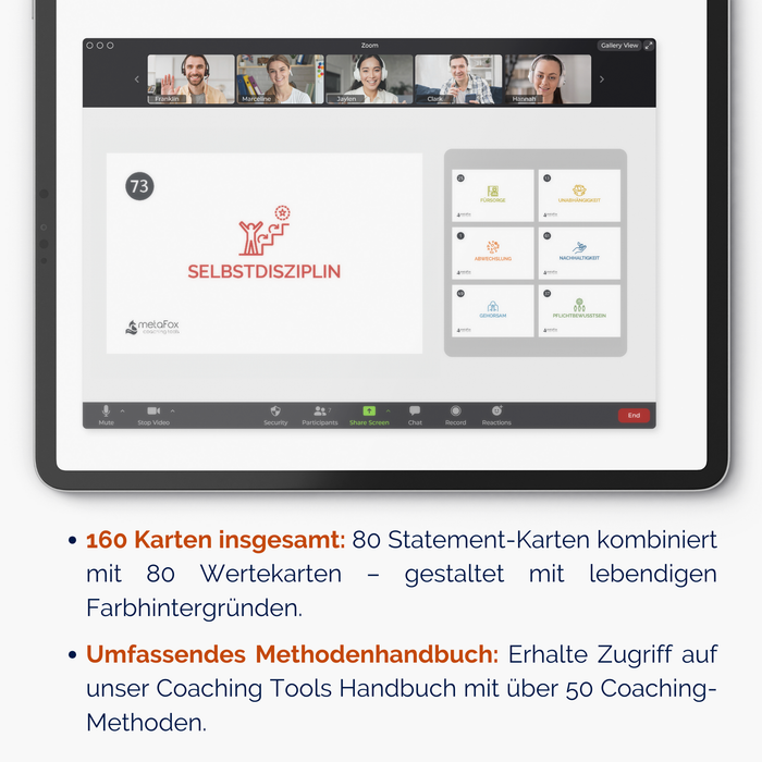 Digitale Coaching-Karten „Was wirklich zählt“ – Werte in der Praxis