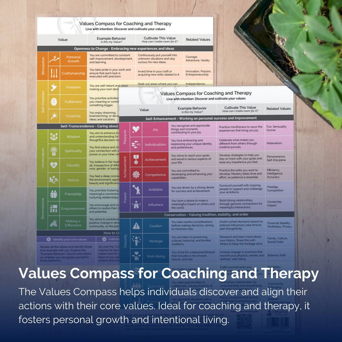 Values Compass for Coaching and Therapy