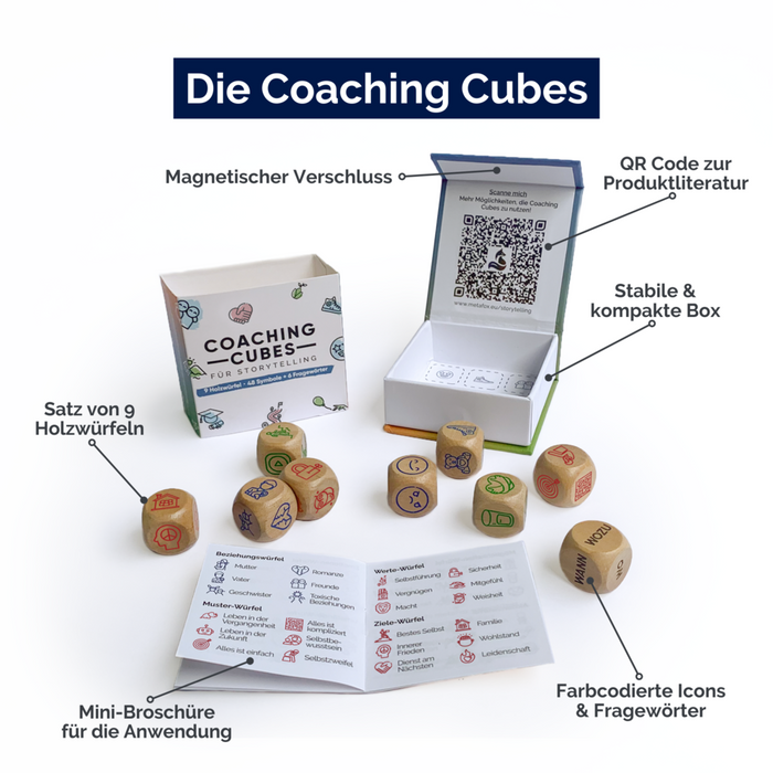 Cubes de coaching pour raconter des histoires dans le coaching, la thérapie et la créativité