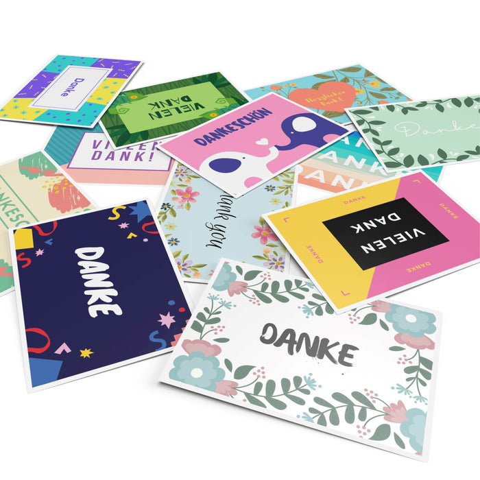 Postcards Pack "Thank you" to say thanks & show gratitude