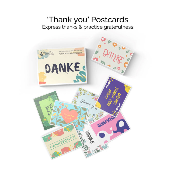 Cartes postales « Merci » pour dire merci et montrer sa gratitude