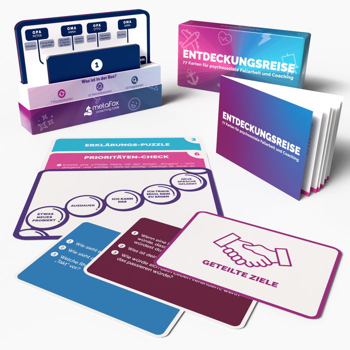 Cartes de coaching « Journey of Discovery » pour le travail social et l’accompagnement psychosocial