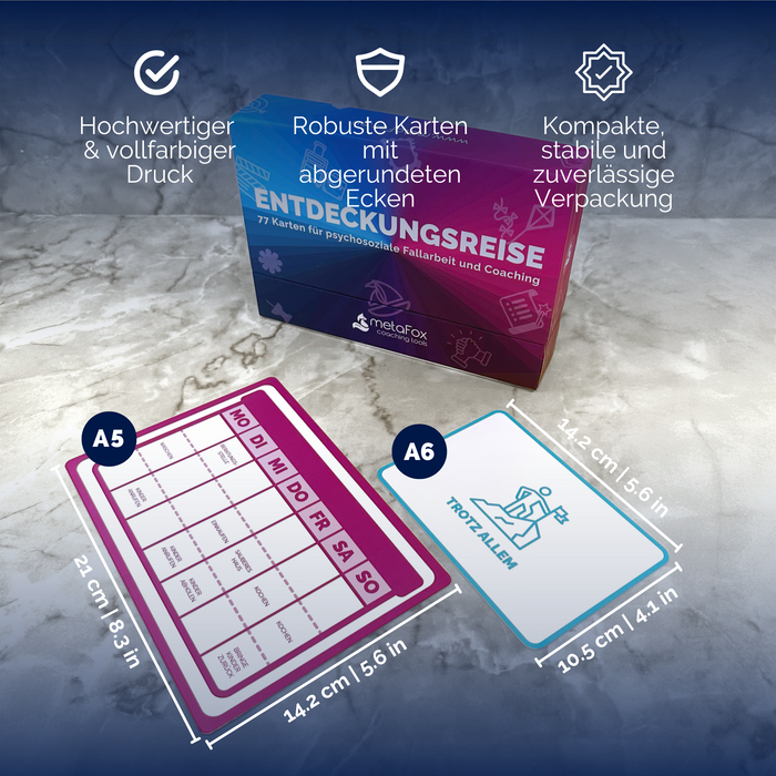 Cartes de coaching « Journey of Discovery » pour le travail social et l’accompagnement psychosocial