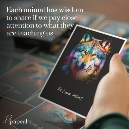 "Spirit Animals" 44 Postcard with Inspirational Messages