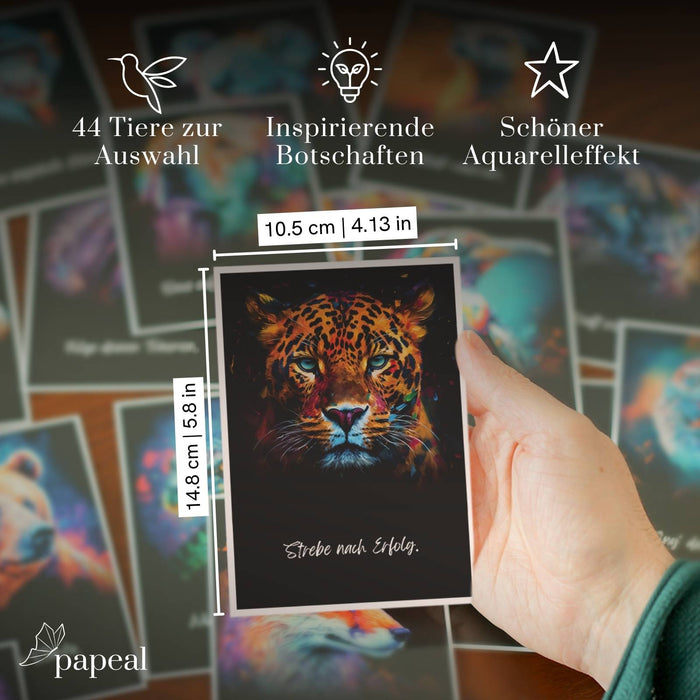 Postcards Set "Spirit Animals Vol. 2" with 44 Inspirational Messages