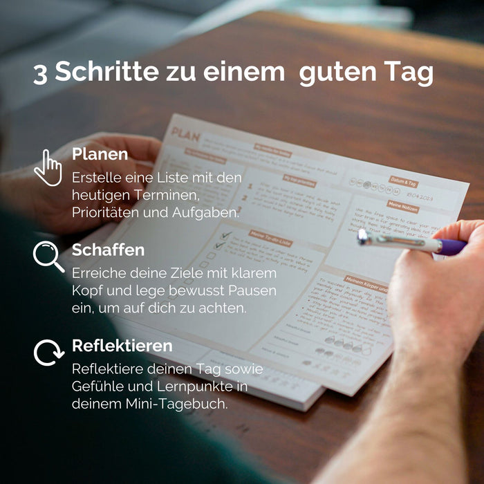 Tagesplaner Notizblock "Ein guter Tag"