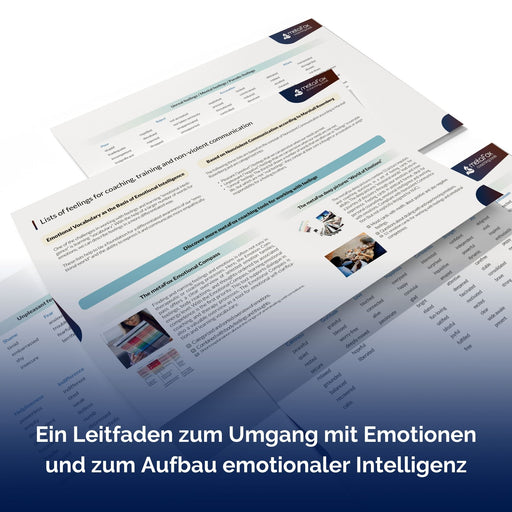 Gefühle Liste für emotionale Intelligenz