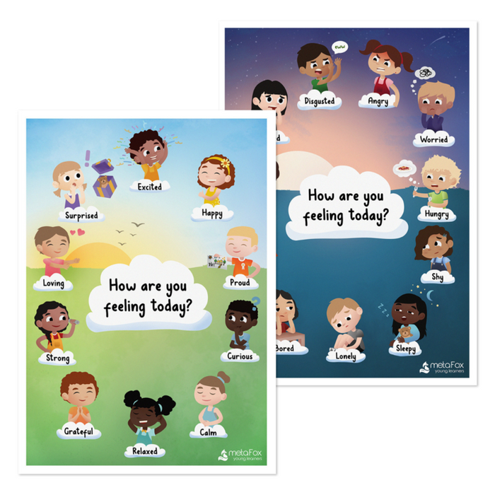 Affiches de sentiments pour enfants - Éducation émotionnelle à la maison, en classe et en thérapie